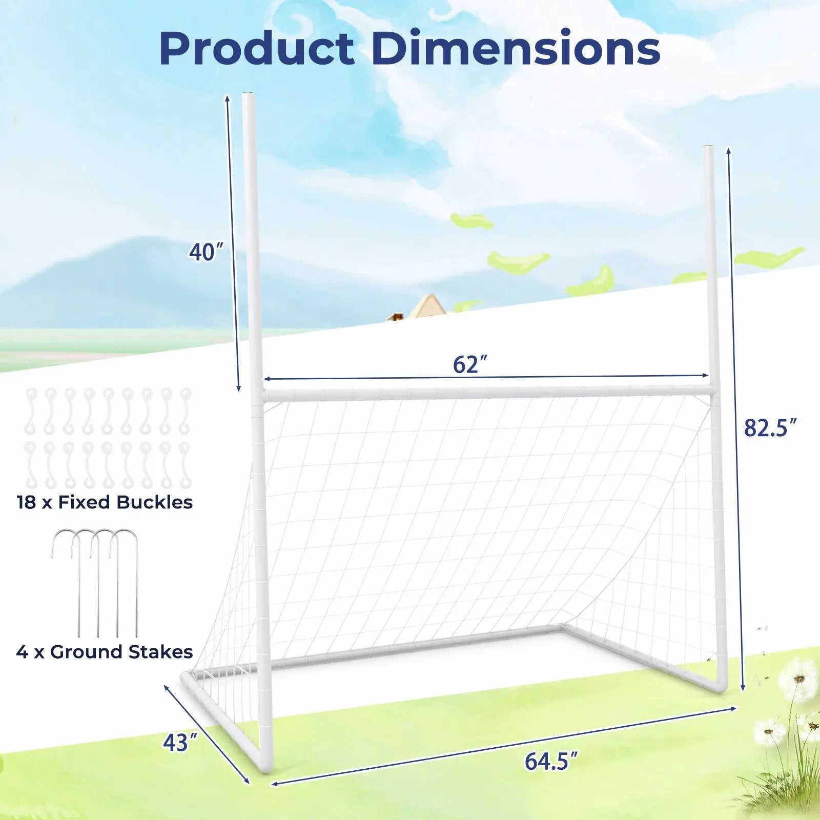 2 in 1 All Weather Football Training Equipment for Park School by DirectDeals