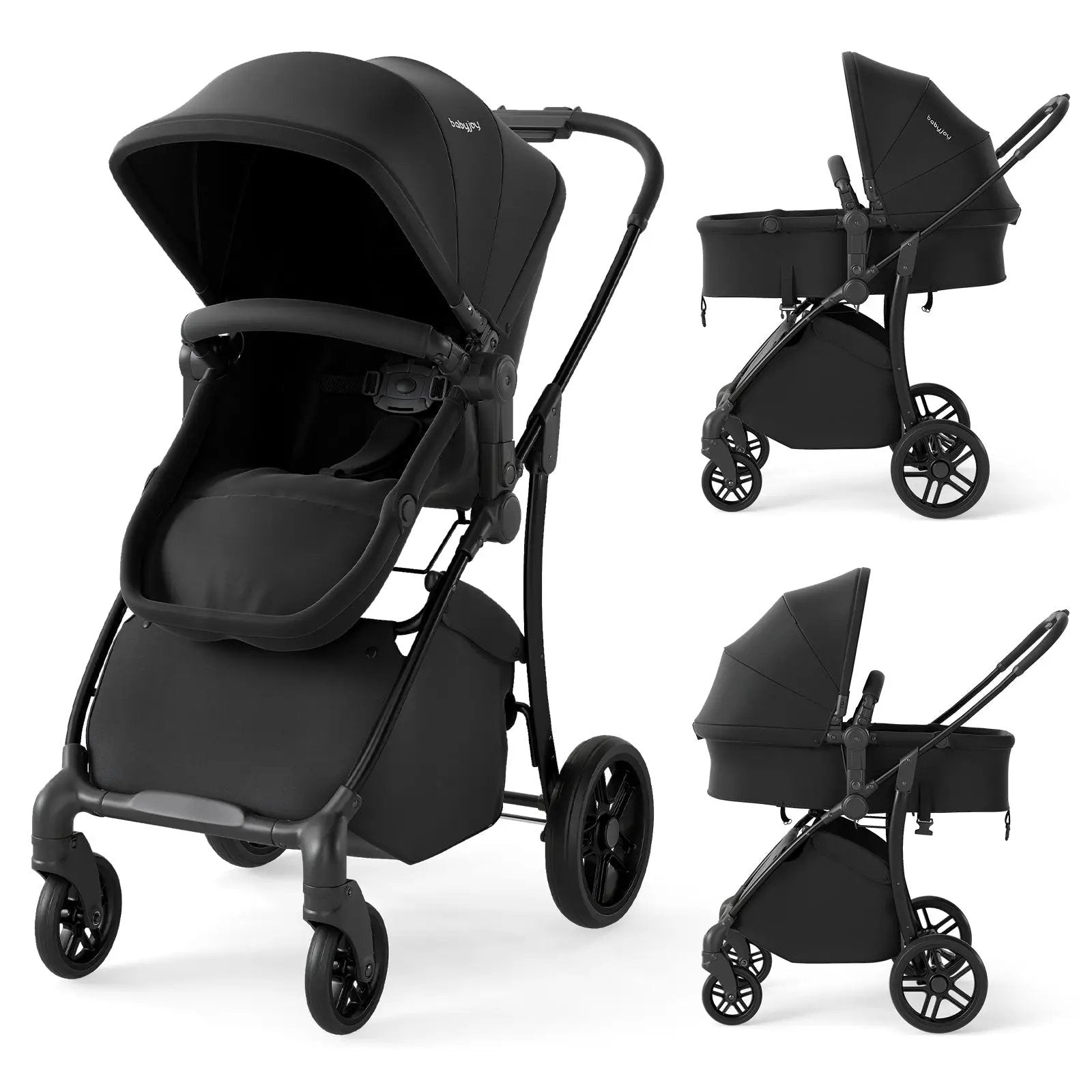 2-in-1 Baby Stroller with Bassinet Mode and Reversible Seat by DirectDeals