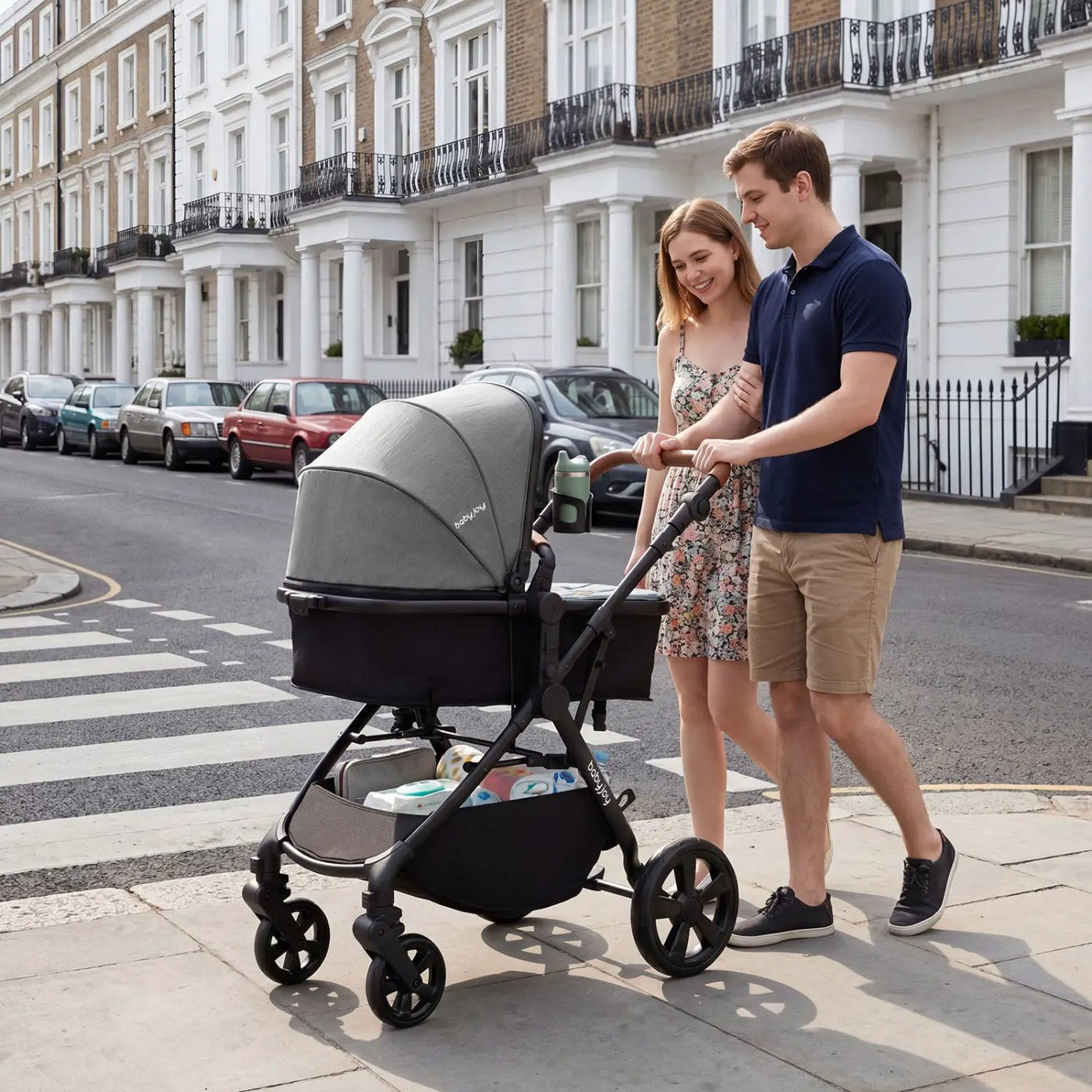 2-in-1 Convertible Baby Stroller with Car Seat Adapters by DirectDeals
