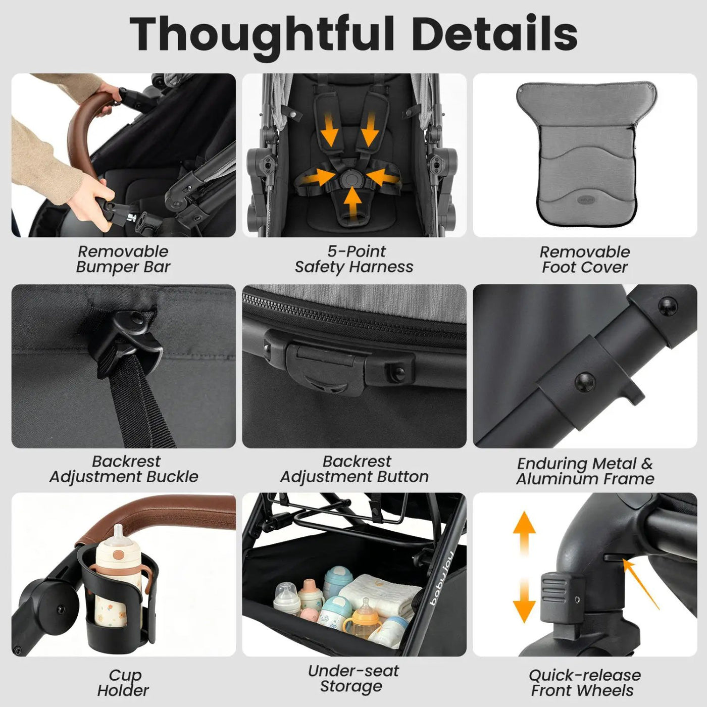 2-in-1 Convertible Baby Stroller with Car Seat Adapters by DirectDeals