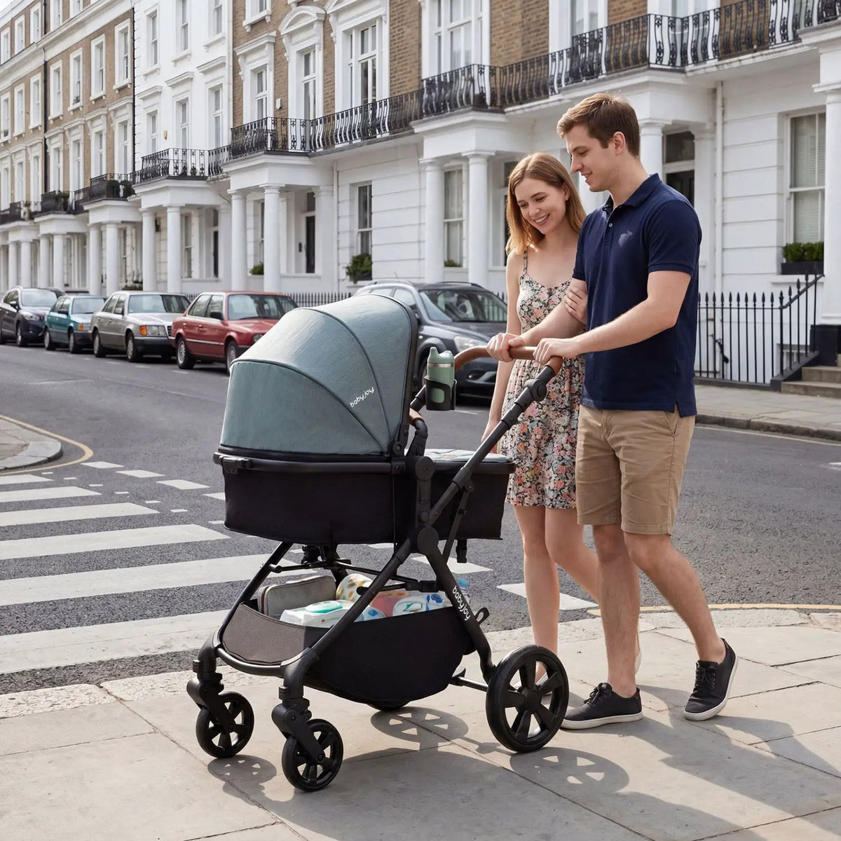 2-in-1 Convertible Baby Stroller with Car Seat Adapters by DirectDeals