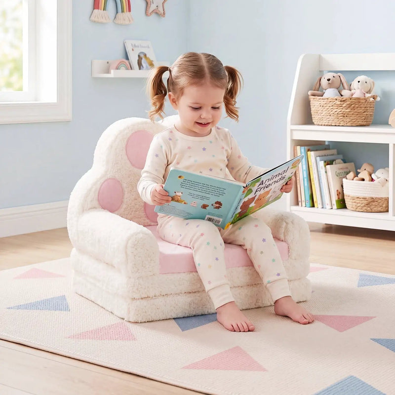 2-in-1 Convertible Kids Sofa to Lounger with Removable Cover by DirectDeals