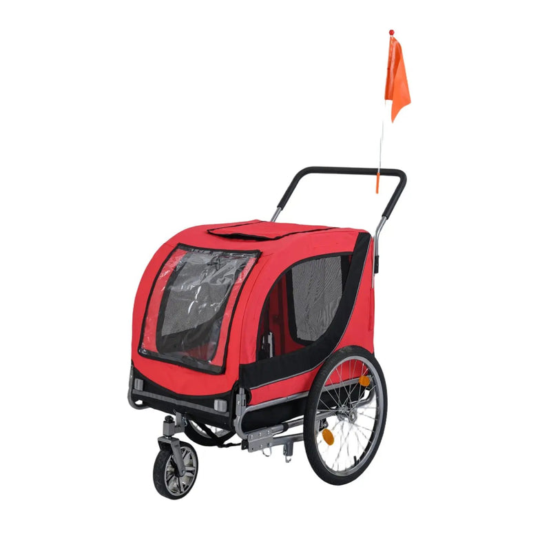 2-in-1 Dog Bike Trailer with Universal Bicycle Coupler by DirectDeals