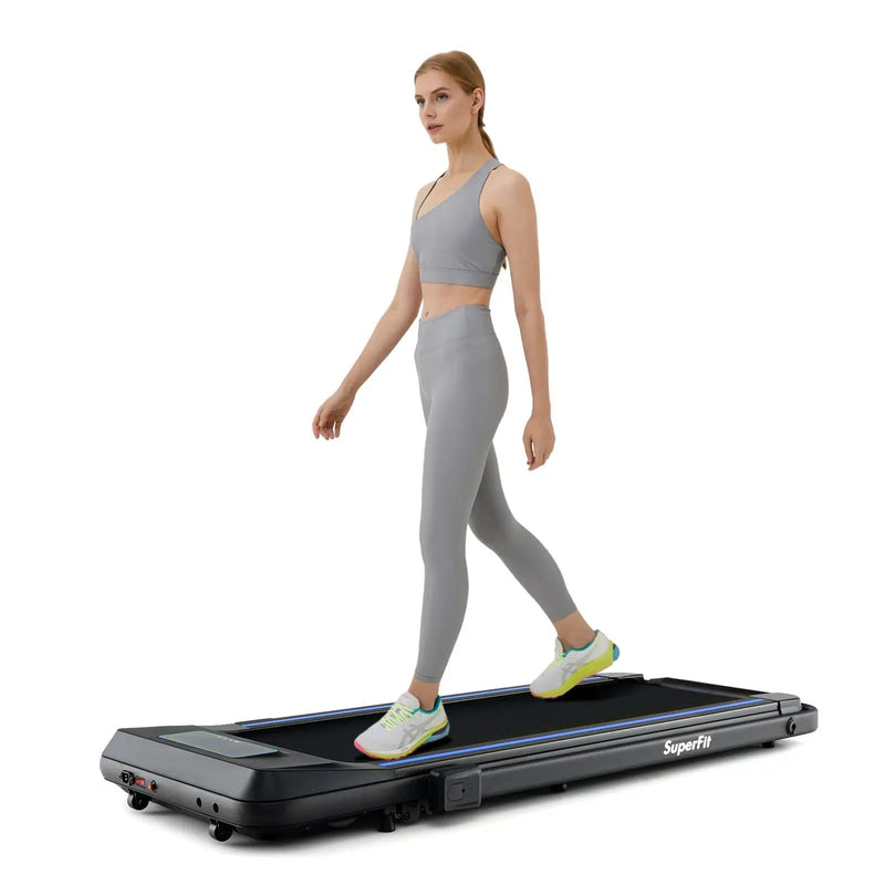 2 in 1 Folding Treadmill with Incline with Remote Control by DirectDeals