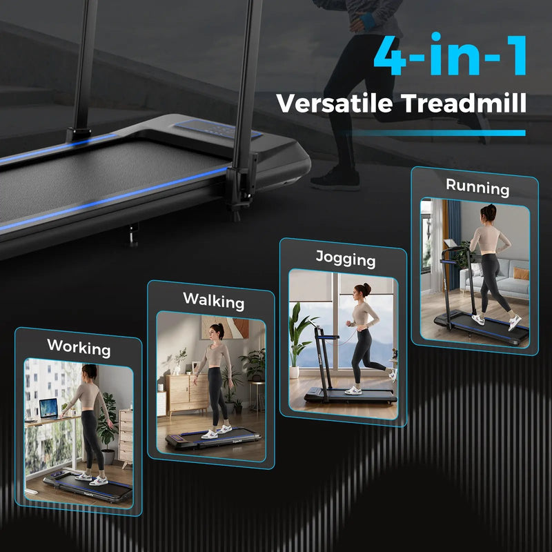 2 in 1 Folding Treadmill with Incline with Remote Control by DirectDeals