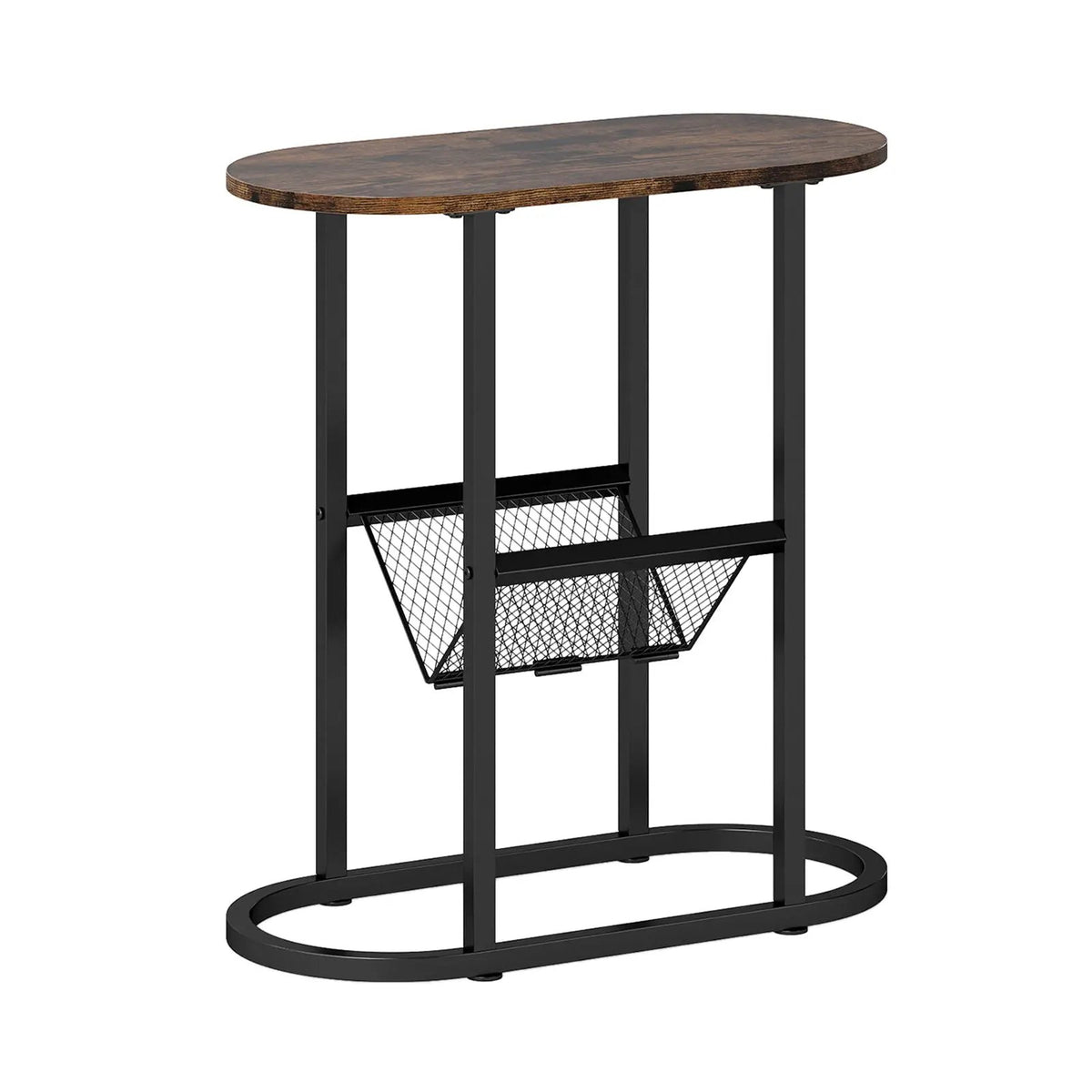 2-tier Oval Narrow Bedside End Table by DirectDeals
