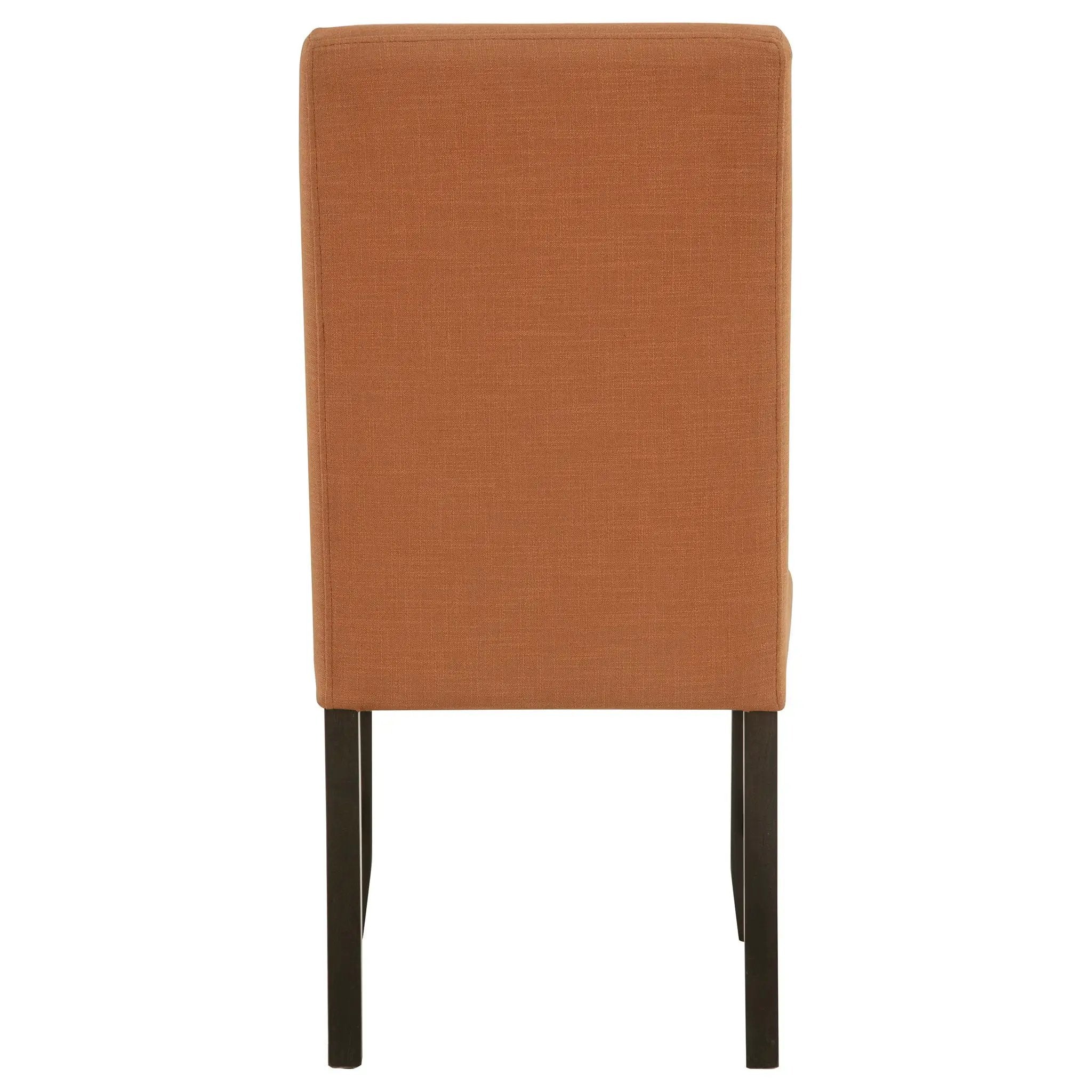 Berning Fabric Upholstered Parson Side Chair Salmon Orange (Set of 2) by Unique Piece Furniture
