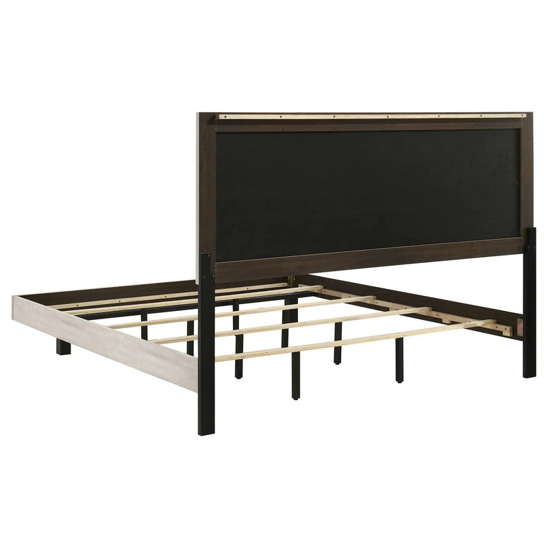 Trenton 54-inch Wood Eastern King Panel Bed Rustic Cream by Unique Piece Furniture