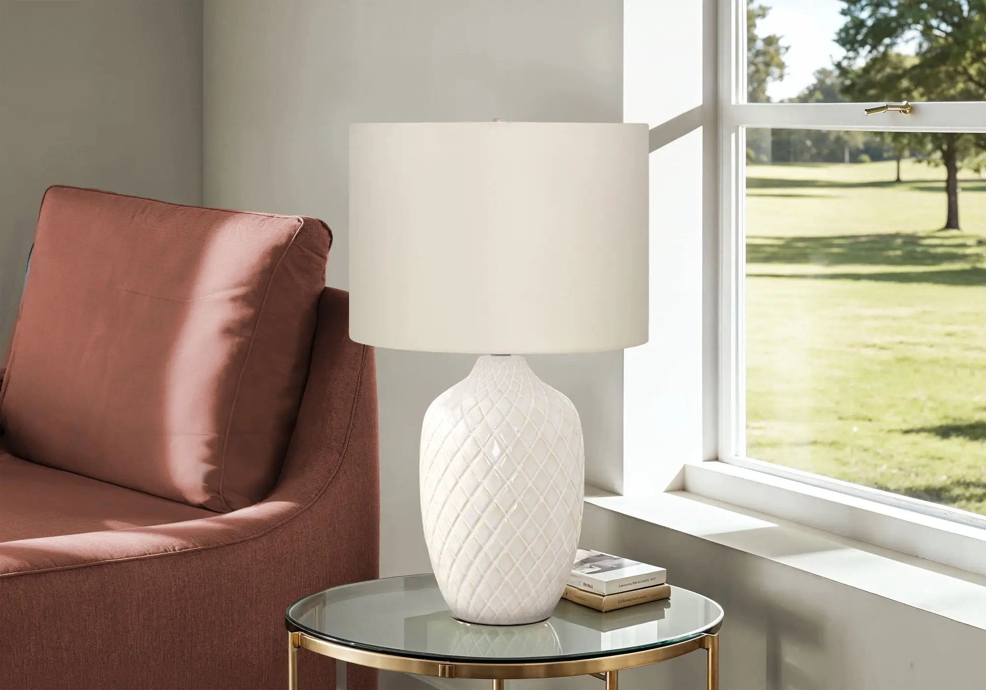 Lighting, Table Lamp, Transitional - Cream by Unique Piece Furniture