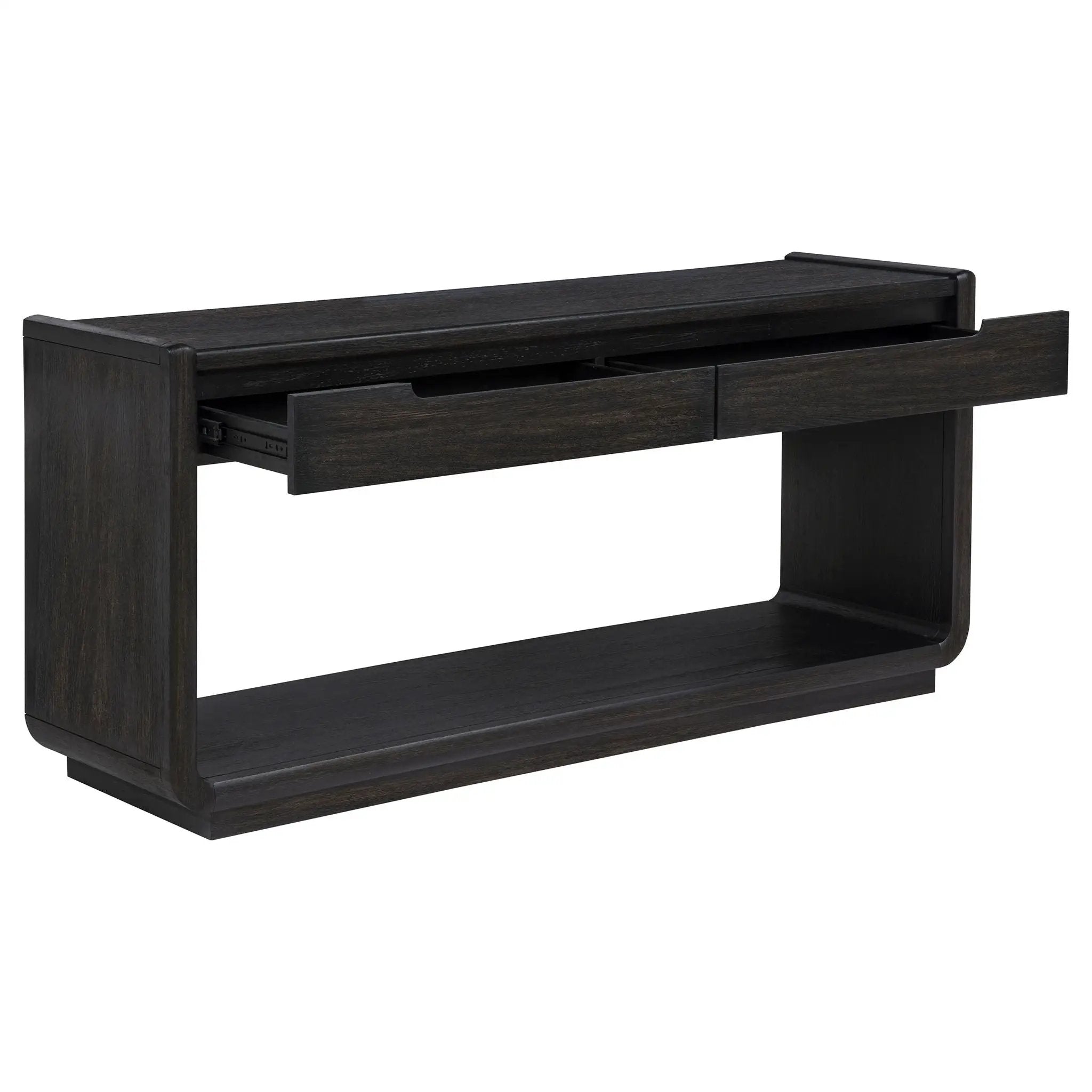 Leandro 2-drawer Entryway Sofa Console Table Burnished Black by Unique Piece Furniture