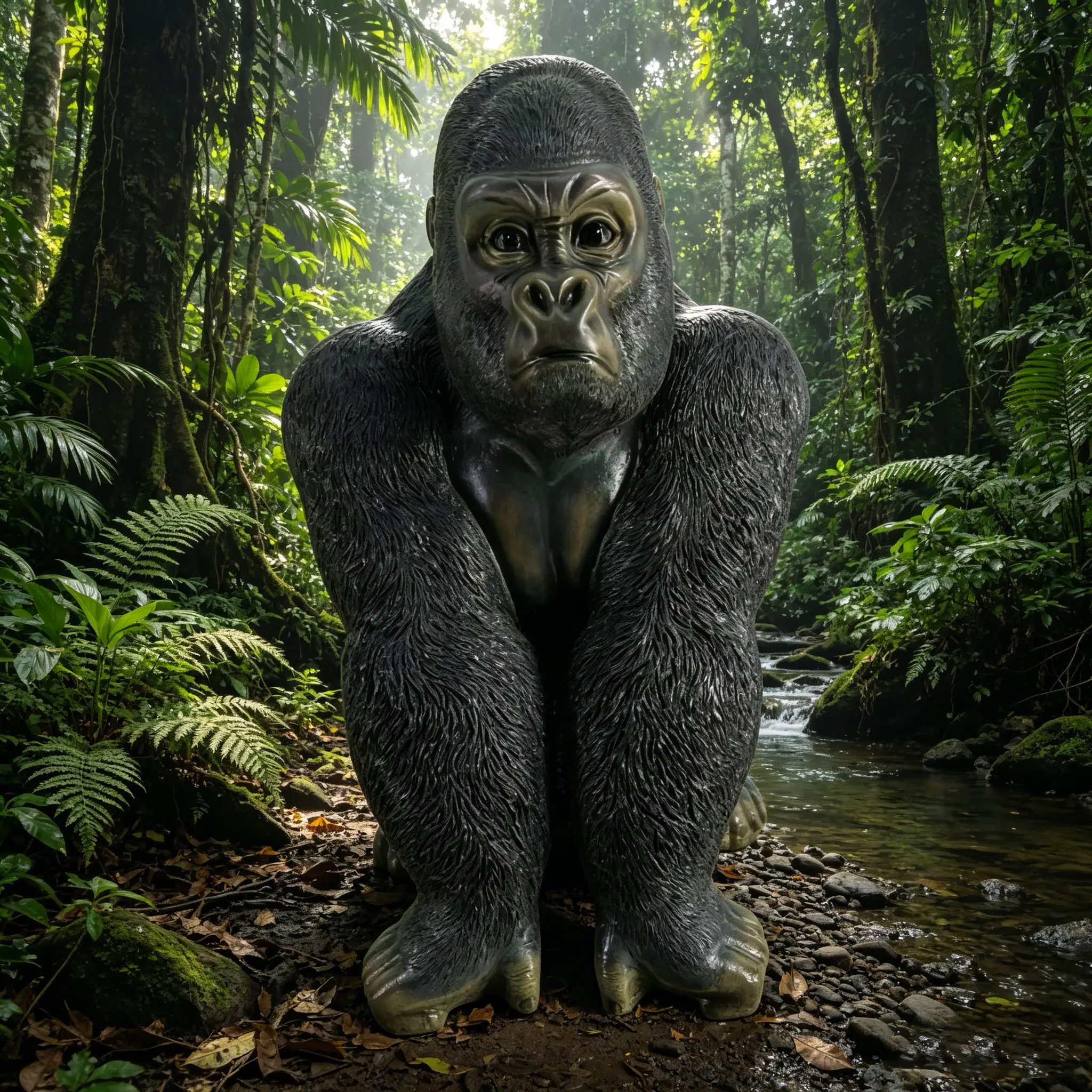 Realistic Silverback Gorilla Figurine by HouseOfZazla
