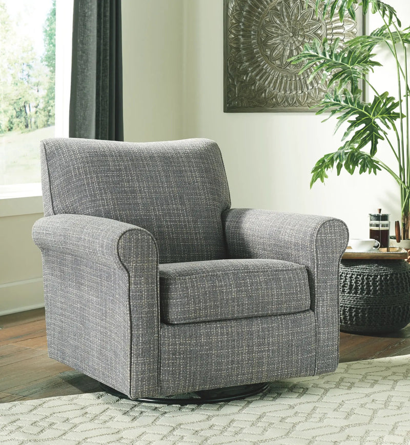 Renley - Swivel Glider Accent Chair - Ash by Unique Piece Furniture