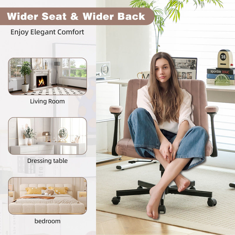 Criss Cross Armrest Office Chair With Wheels by HouseOfZazla