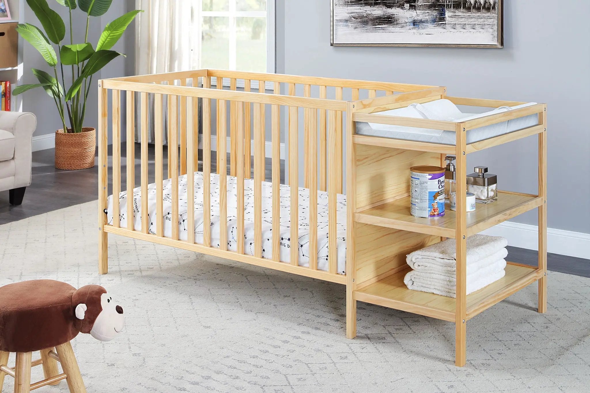 Palmer - 3-in-1 Convertible Crib / Changer Combo by HouseOfZazla