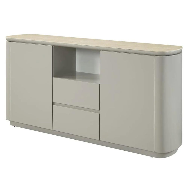 Ingram - Server - Ceramic Top & Light Gray by Unique Piece Furniture
