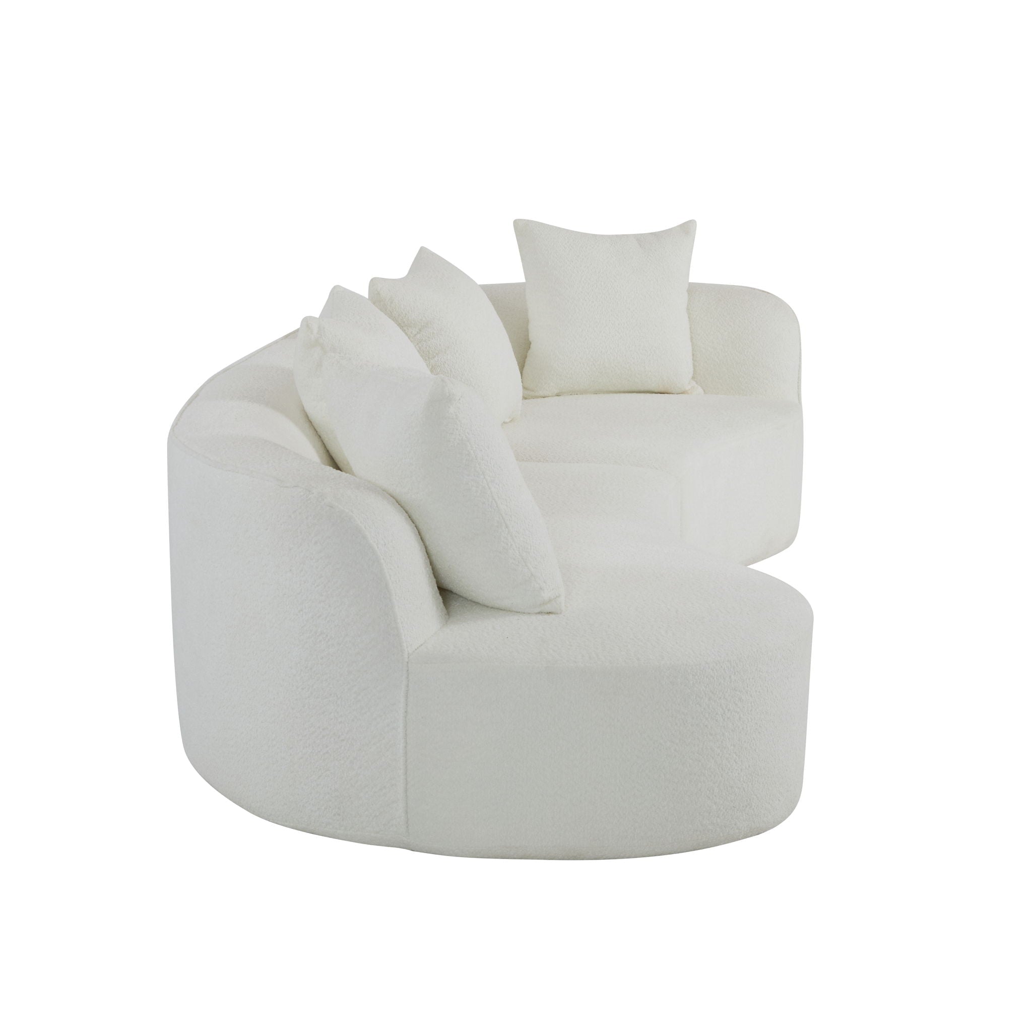 Elegant Curved Sectional Sofa With Full Foam Comfort by HouseOfZazla