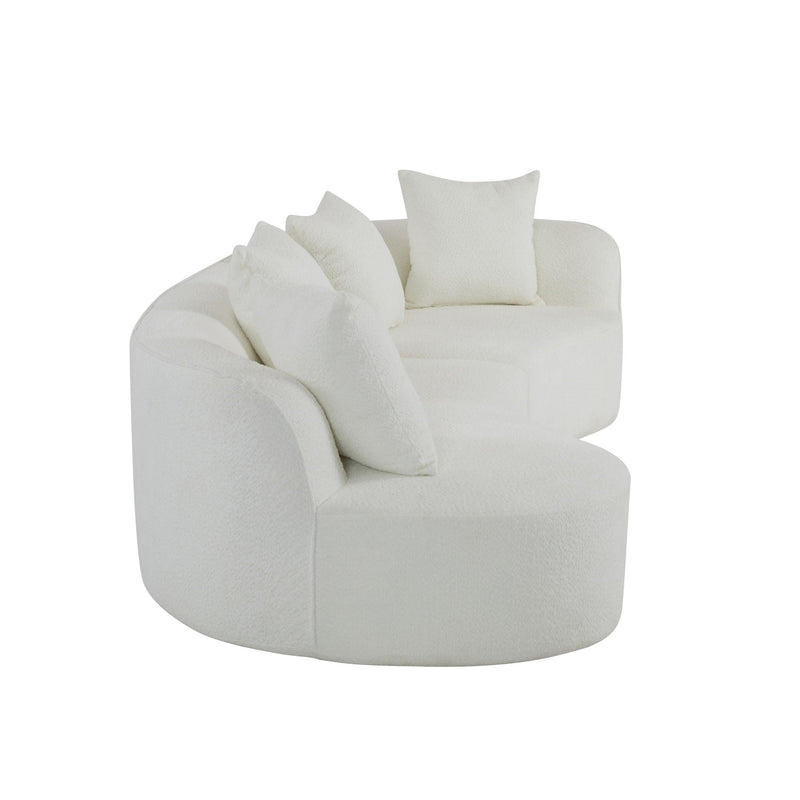 Elegant Curved Sectional Sofa With Full Foam Comfort by HouseOfZazla