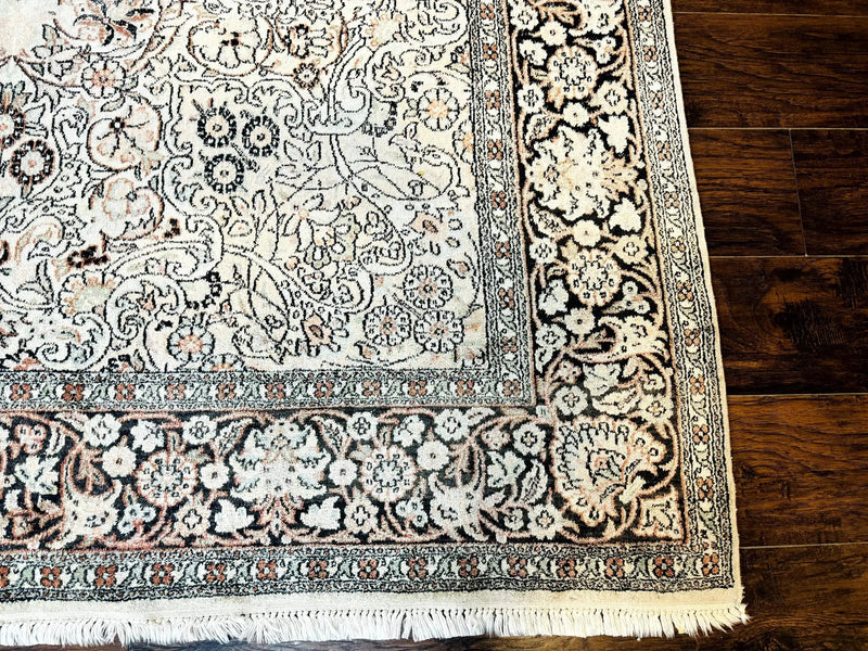 Silk Indian Kashmiri Rug 6x9 by Jewel Rugs