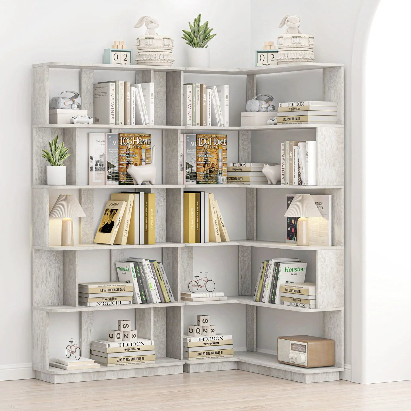 Modern 5 Tier Open Storage Bookcase by HouseOfZazla