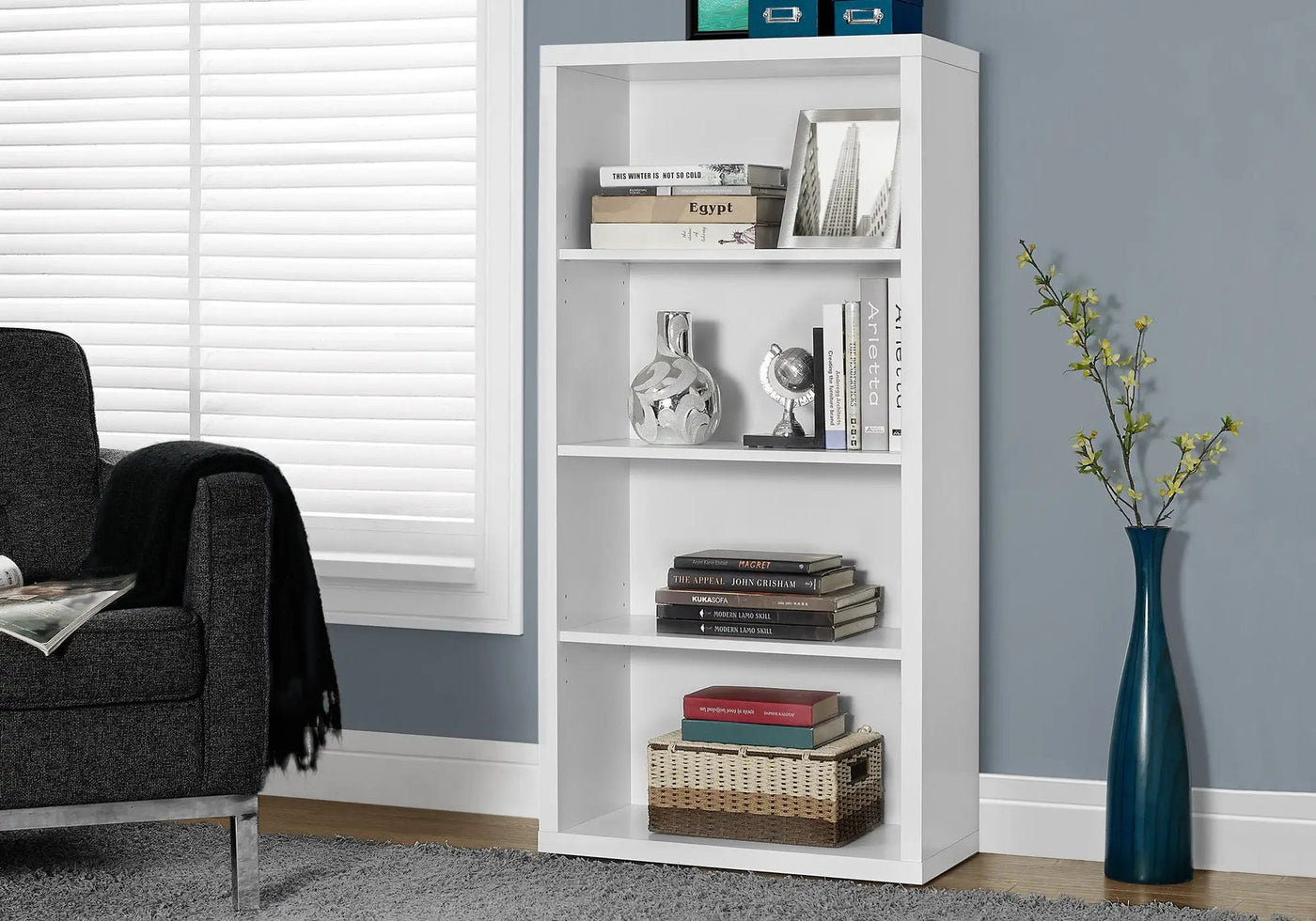 5 Tier For Office Bookshelf, Bookcase, Etagere, Contemporary & Modern by HouseOfZazla