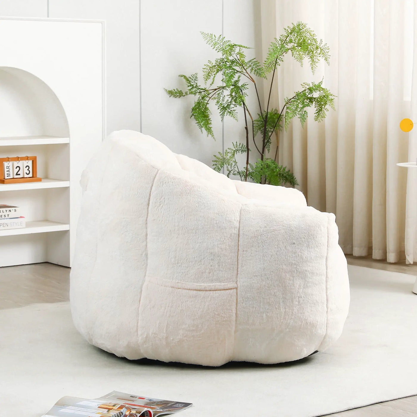 Beanbag Chair, Beanbag Sofa Chair With Armrests Stuffed High Density Foam by HouseOfZazla