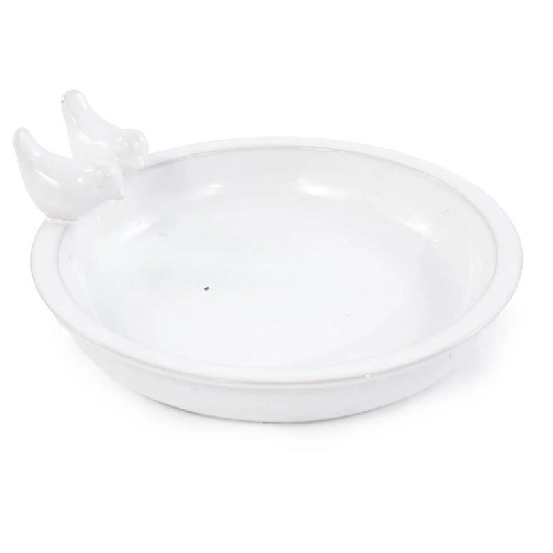Handmade Ceramic Bird Bath - 11.8 Inch Glossy by HouseOfZazla