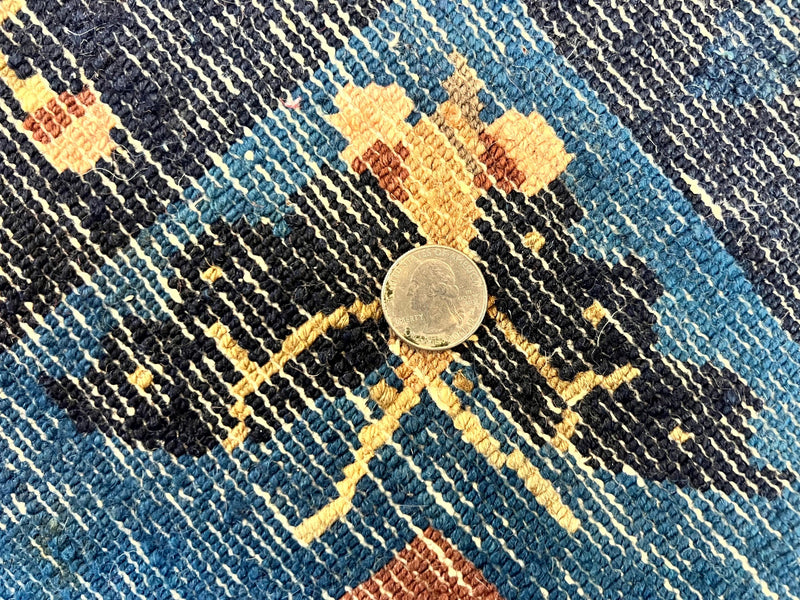 Antique Chinese Wool Rug 9x12, Large Peking Carpet, Handmade, Nichols Rug by Jewel Rugs