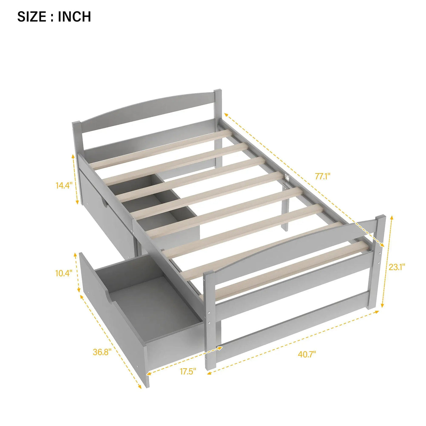 Platform Bed With 2 Drawers by HouseOfZazla