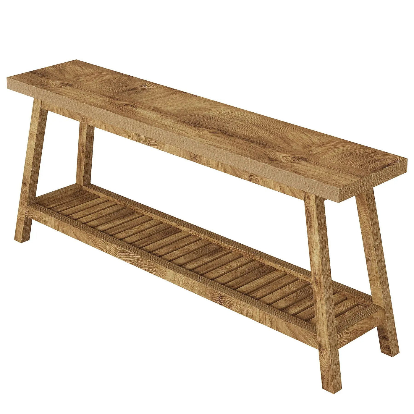 Extra Long Console Table With 2 Tier Open Storage by HouseOfZazla