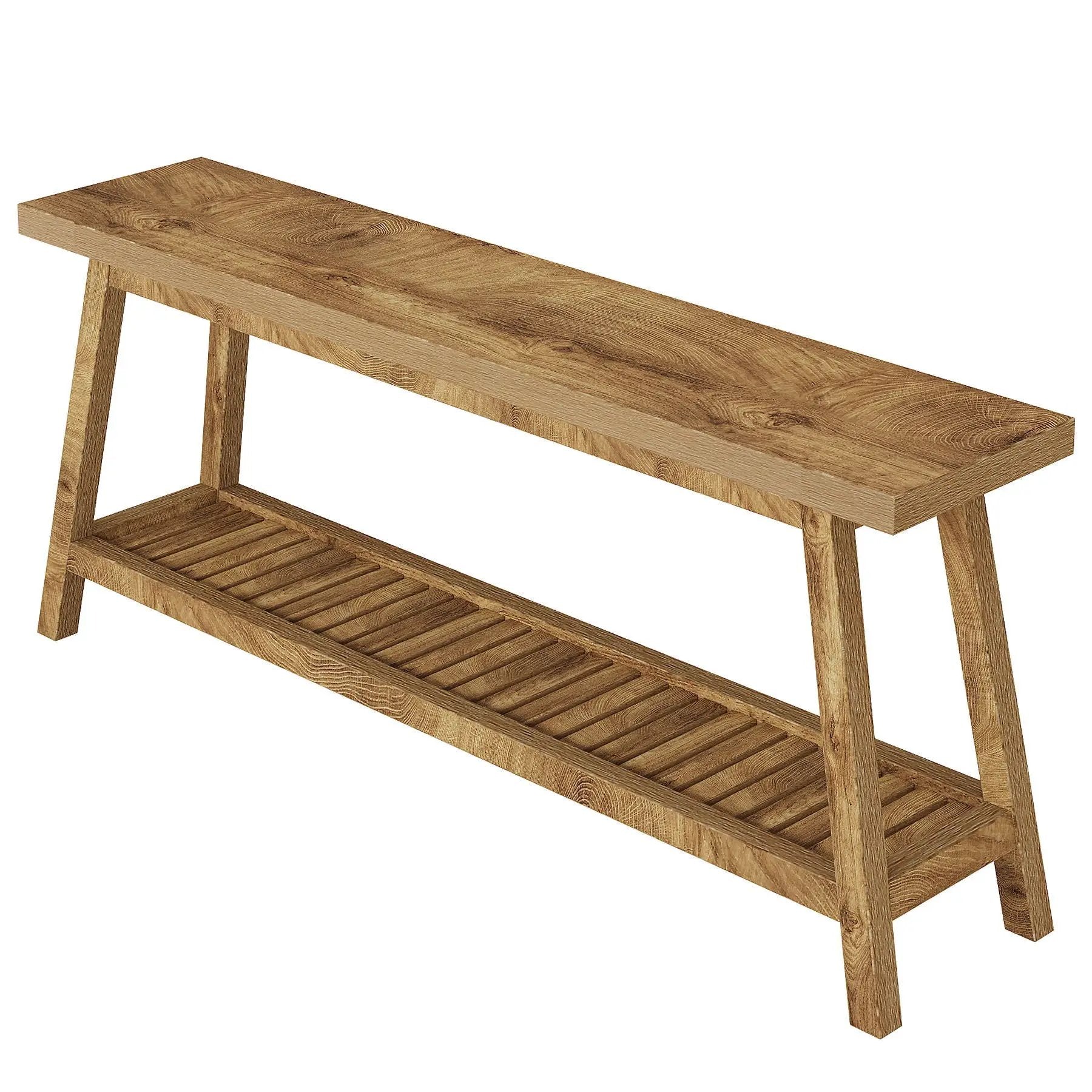 Extra Long Console Table With 2 Tier Open Storage by HouseOfZazla