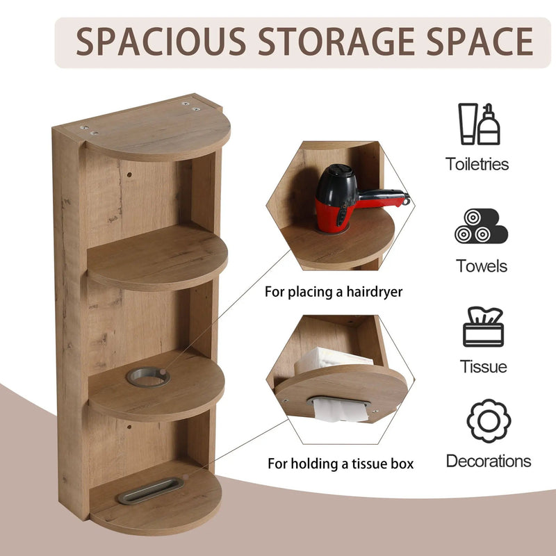 Bathroom Wall Mounted Storage Rack With Float Mounting Design by Unique Piece Furniture