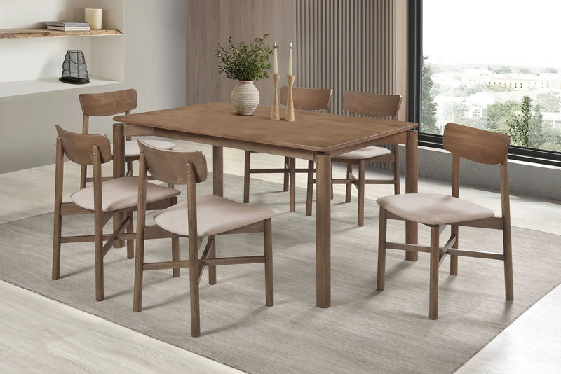 Parkridge 7-piece 59-inch Wood Dining Set Natural Walnut by Unique Piece Furniture
