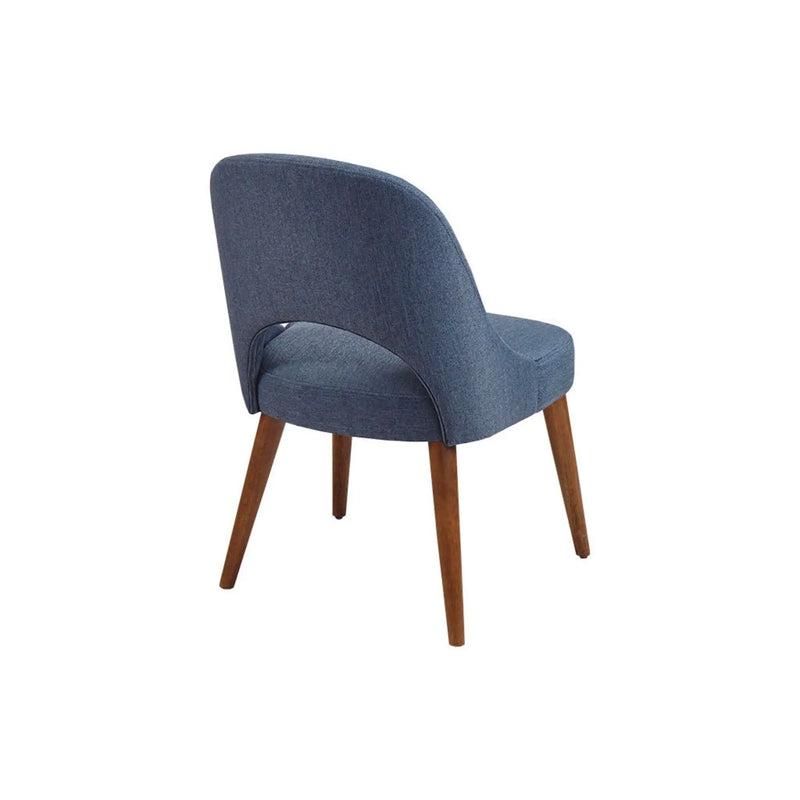 Dining Side Chair Upholstered Textured (Set of 2) - Navy by HouseOfZazla