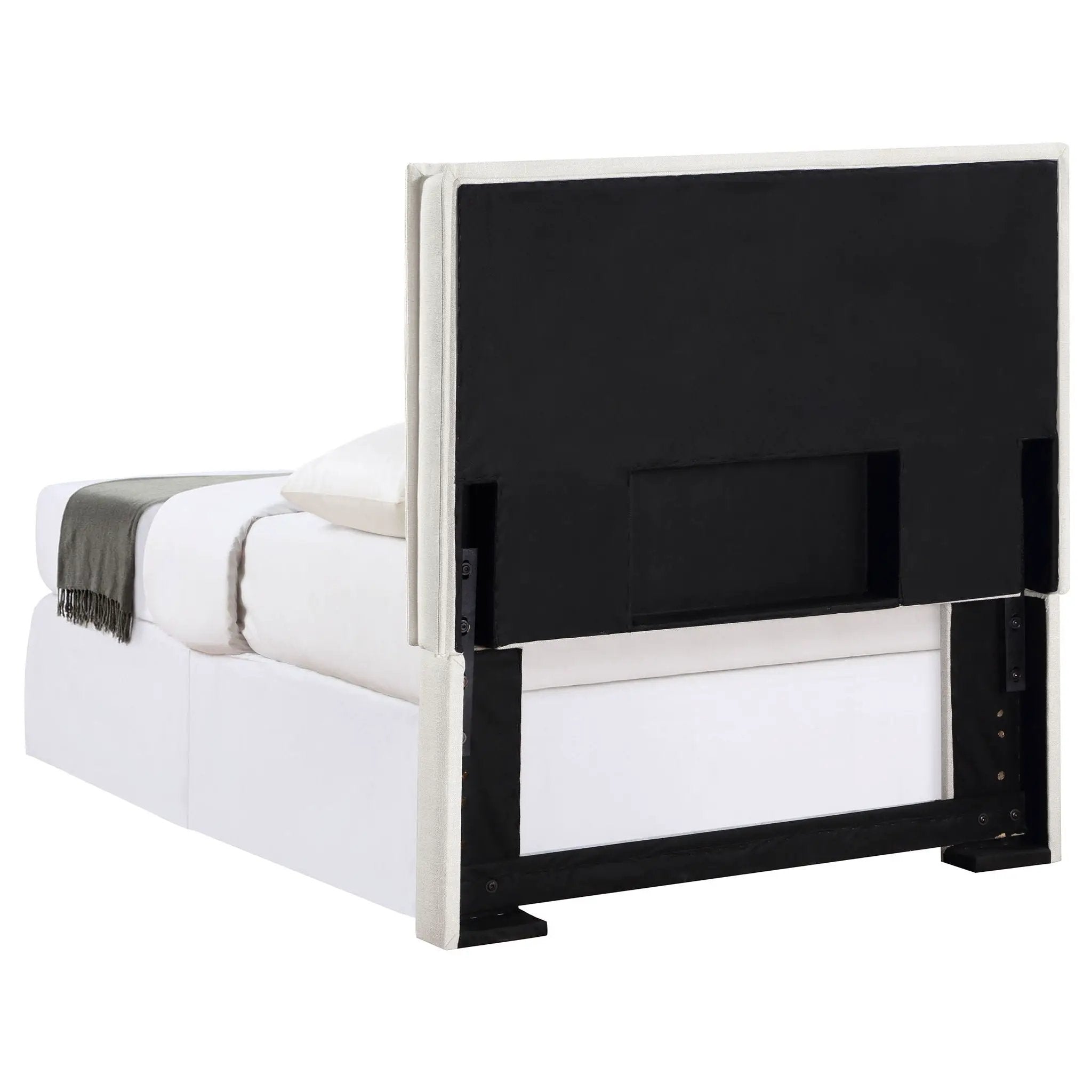 Izzy Upholstered Twin Panel Headboard Sand by Unique Piece Furniture