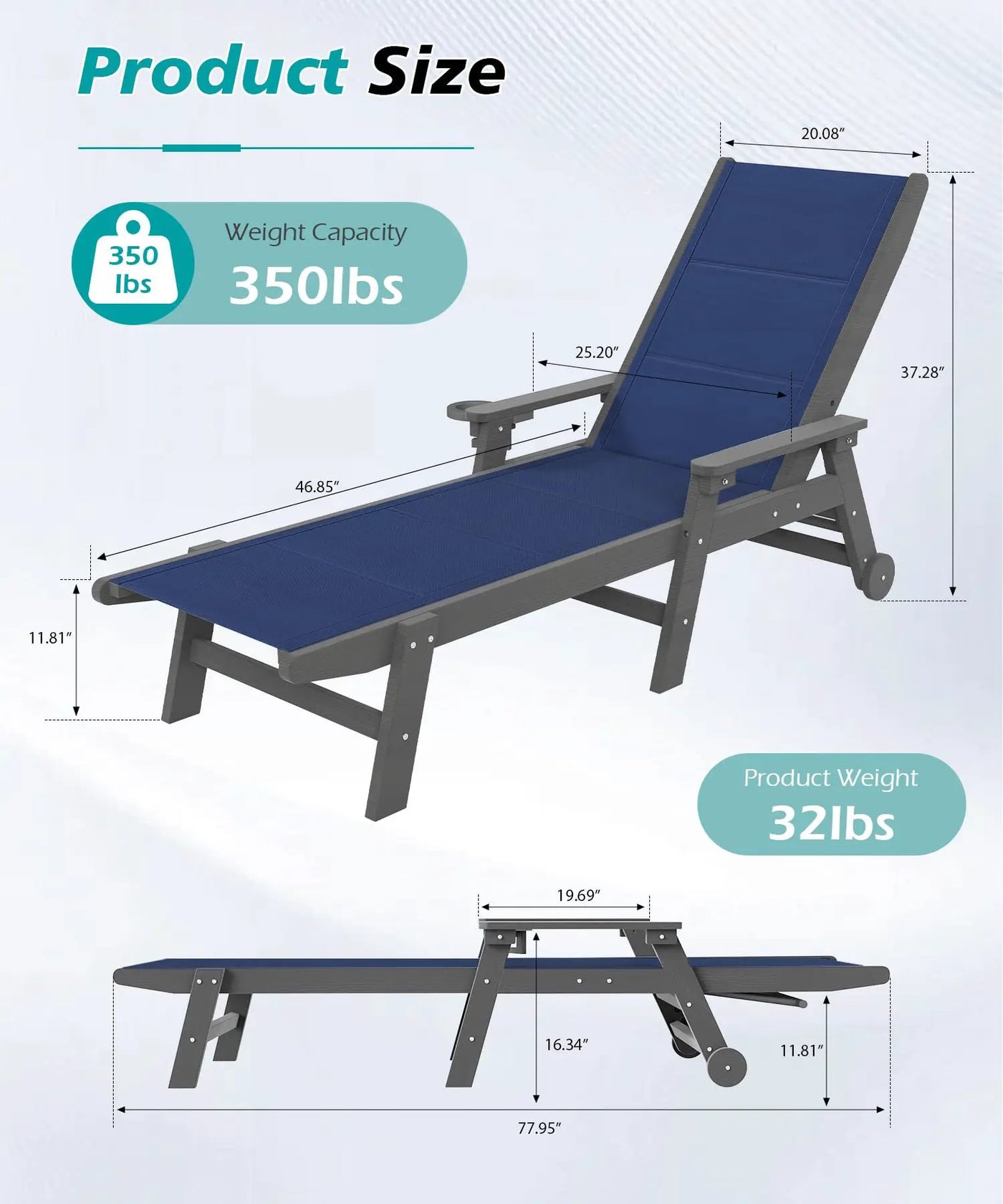 Outdoor Pool Lounge Chairs Set of 2 by HouseOfZazla