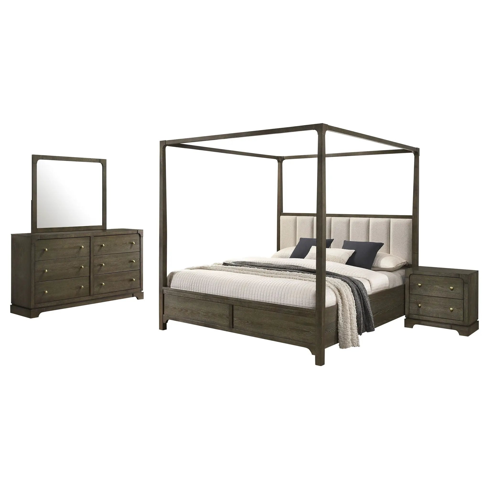 Gran Park 4-piece Eastern King Bedroom Set Dark Cocoa by Unique Piece Furniture