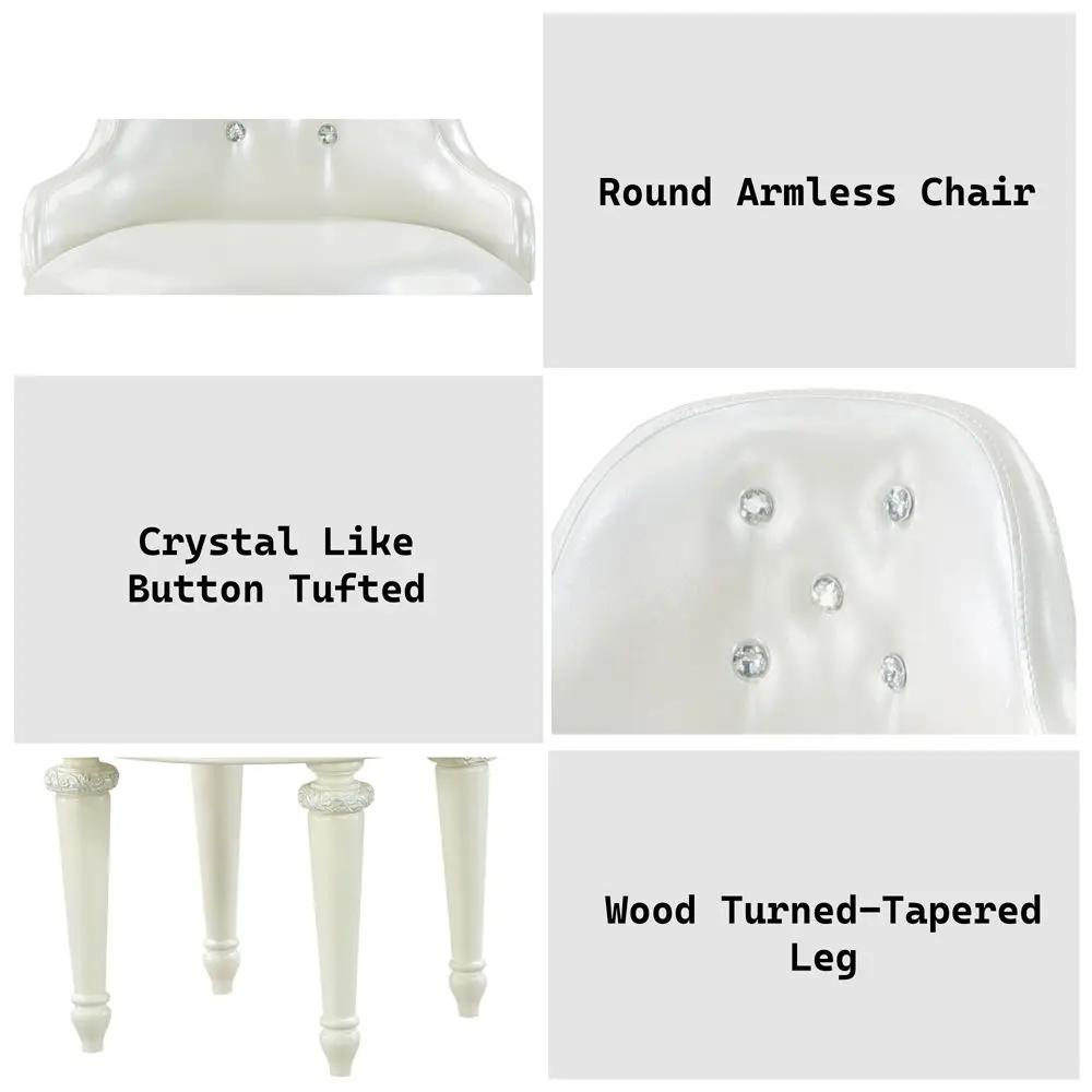Dorothy - Vanity Chair With Swivel - Ivory by Unique Piece Furniture