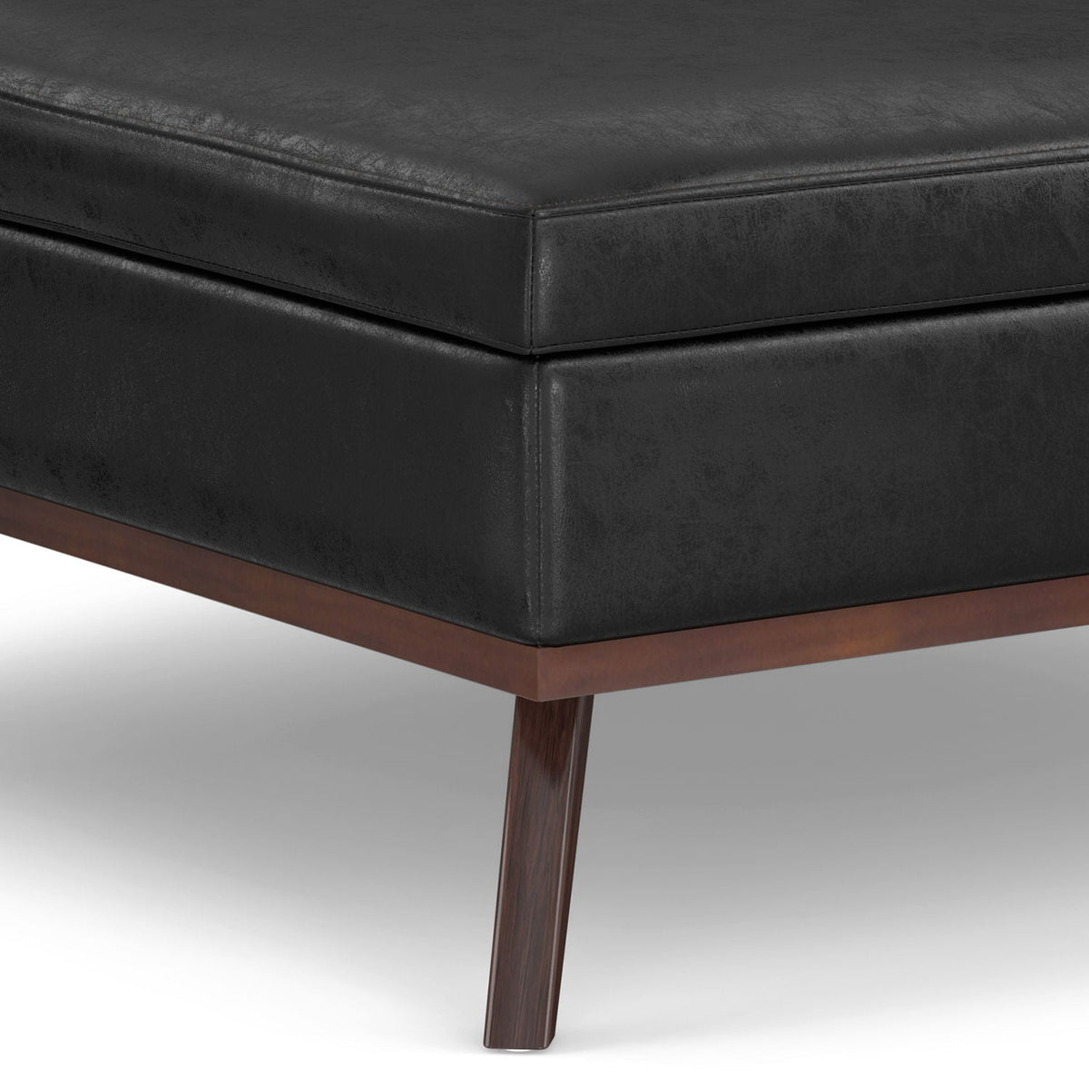 Multifunctional Square Coffee Table Storage Ottoman with Lift-Top Storage - Faux Leather or Fabric, photo 26 of 40