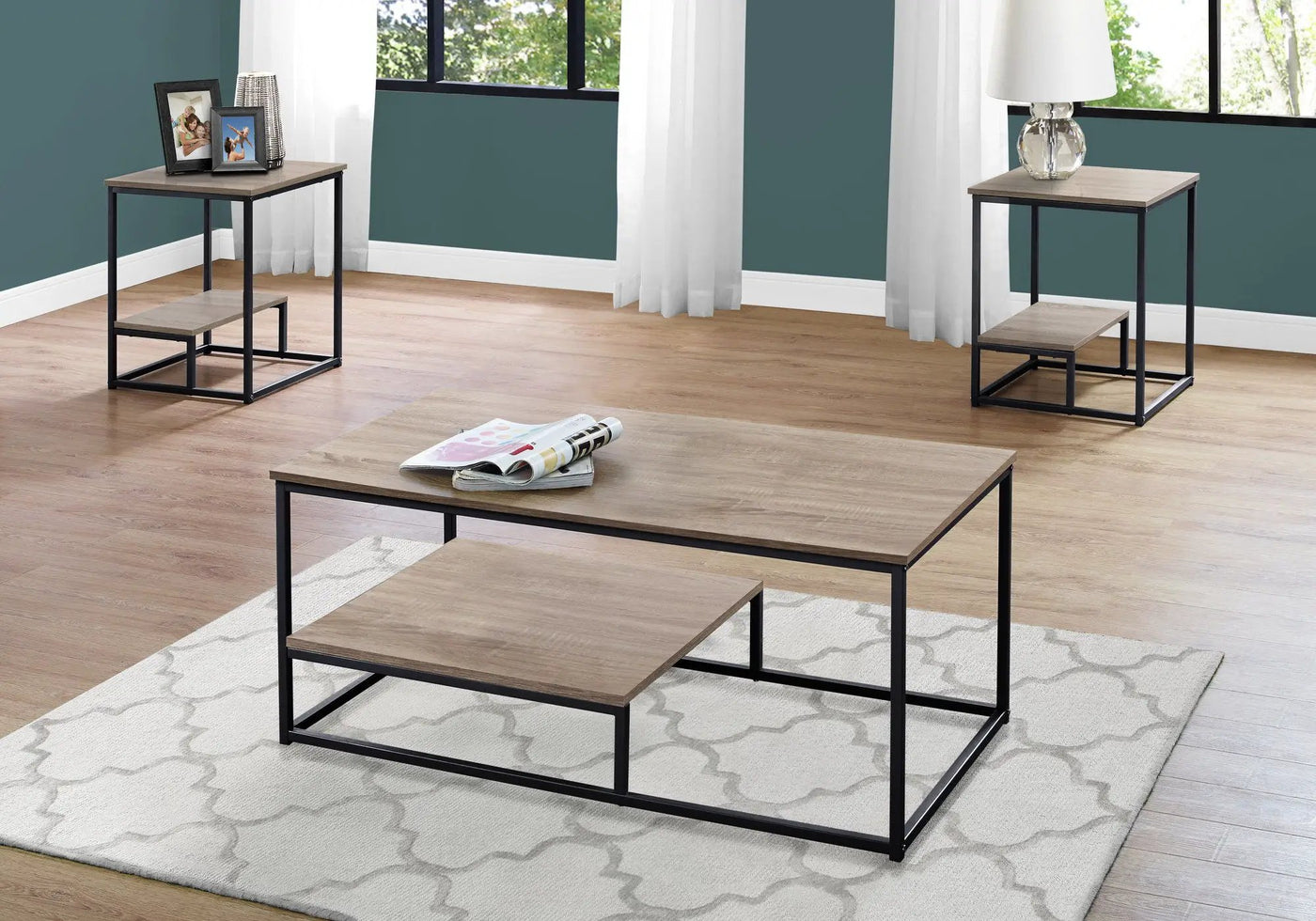 Contemporary 3-Piece Living Room Table Set by HouseOfZazla