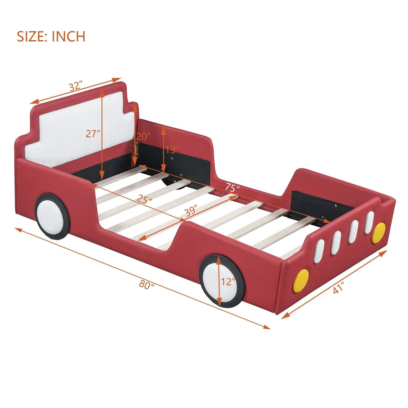 Race Car Shaped Platform Bed With Wheels by Unique Piece Furniture