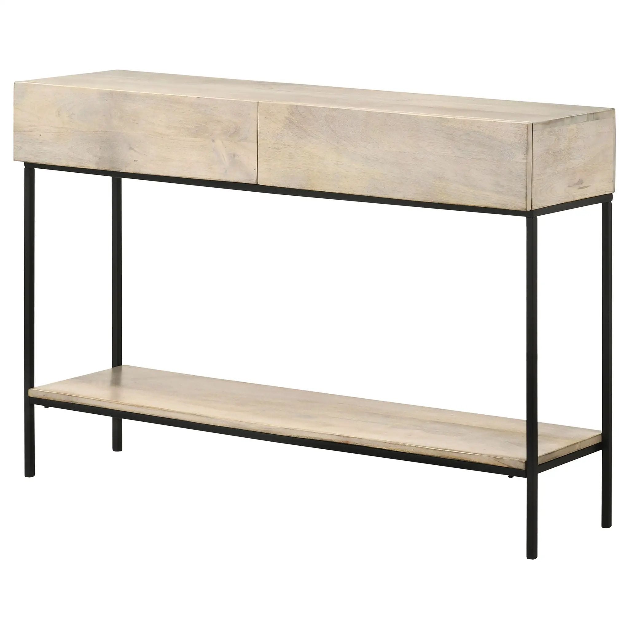 Terrace - 2 Drawer Entryway Console Table - White Washed by HouseOfZazla