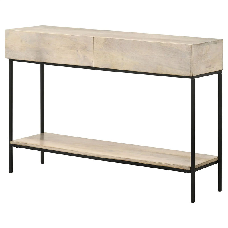 Terrace - 2 Drawer Entryway Console Table - White Washed by HouseOfZazla