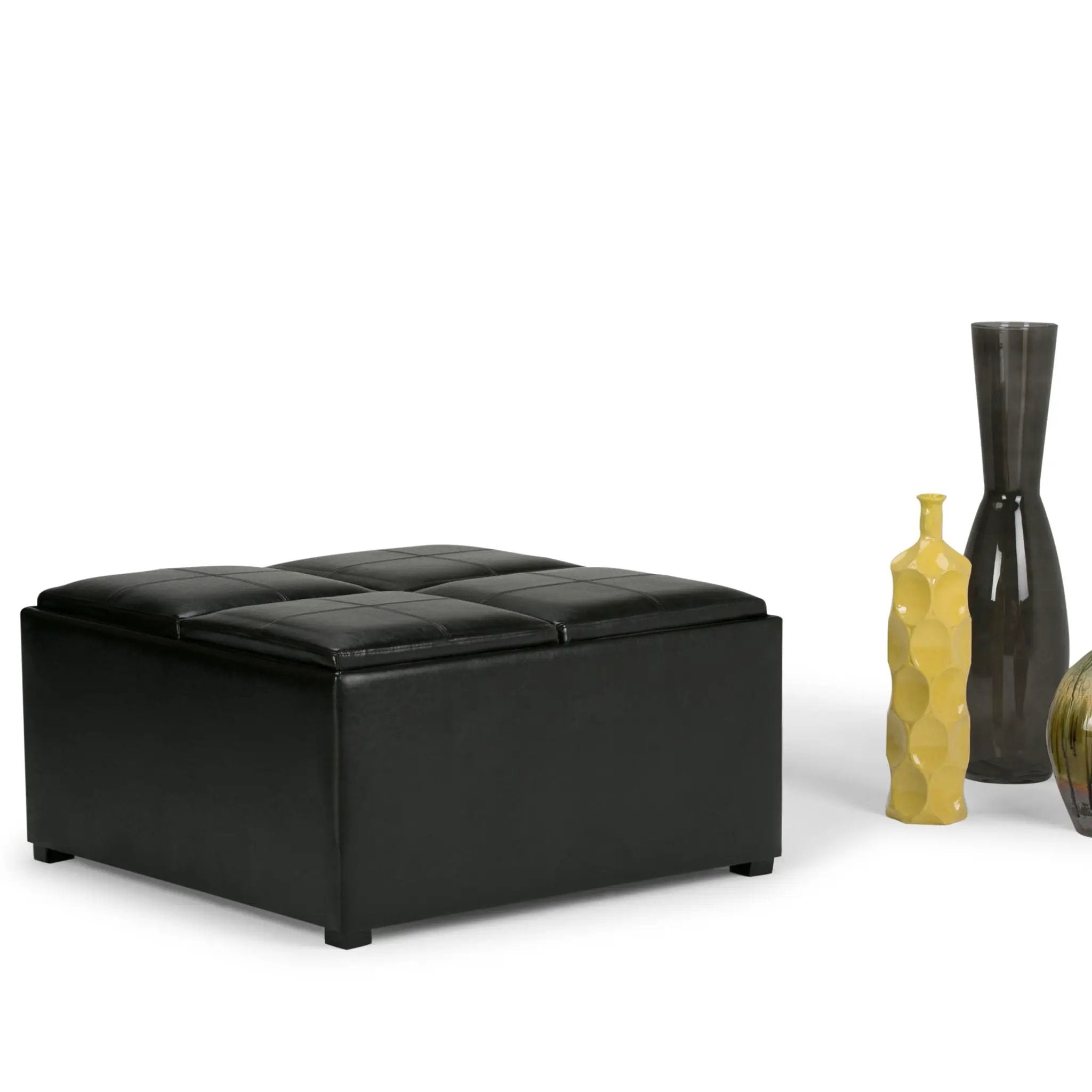 Avalon - Square Coffee Table, Storage Ottoman by Unique Piece Furniture