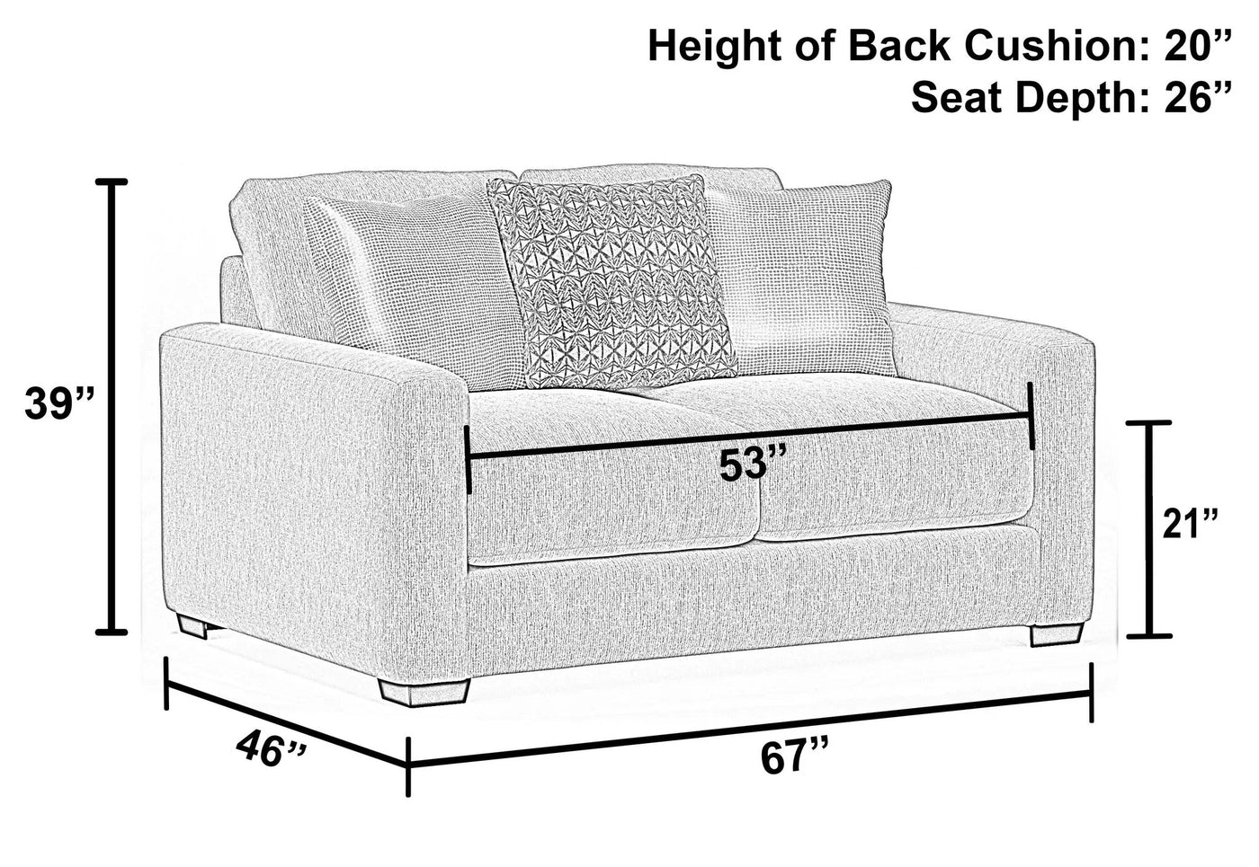 Hyde Park - Loveseat by Unique Piece Furniture