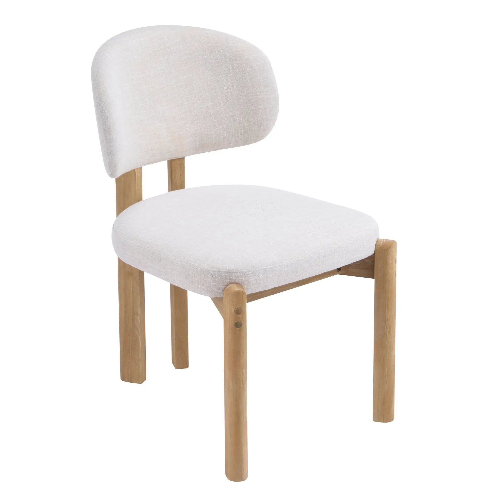 Beige Upholstered Scandinavian Dining Chair by HouseOfZazla
