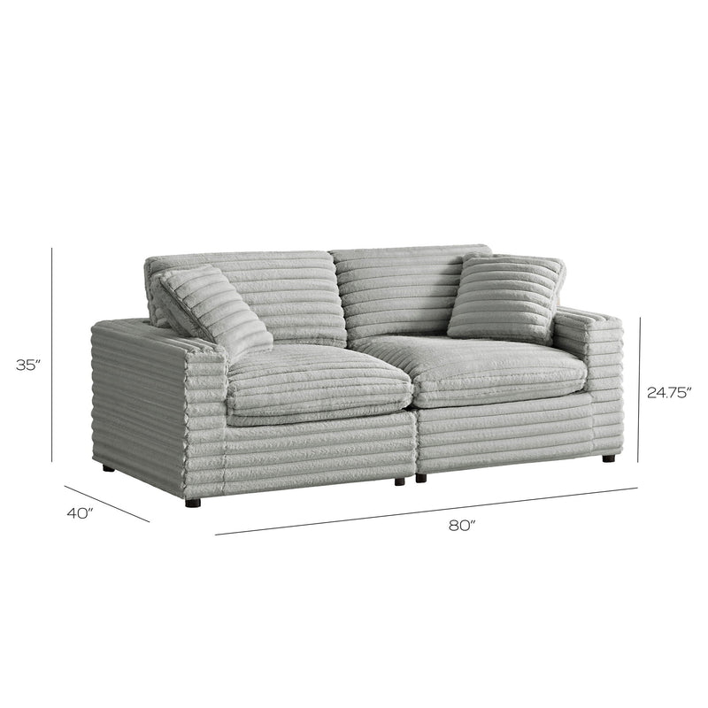 Jenny - 2 Piece Sofa Sectional - Gray by HouseOfZazla
