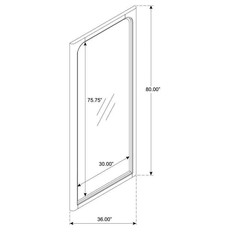 Solano 80-inch Full Length Floor Mirror Weathered Mango by Unique Piece Furniture