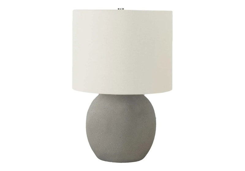 Lighting, Table Lamp, Concrete, Contemporary - Gray / Cream by HouseOfZazla