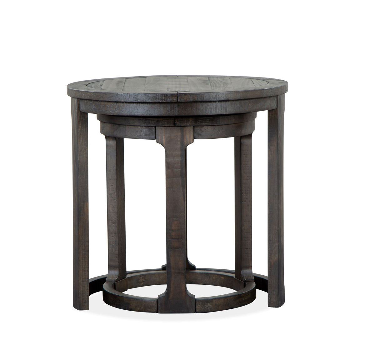 Boswell - Round Nesting End Table - Peppercorn, photo 2 of 7