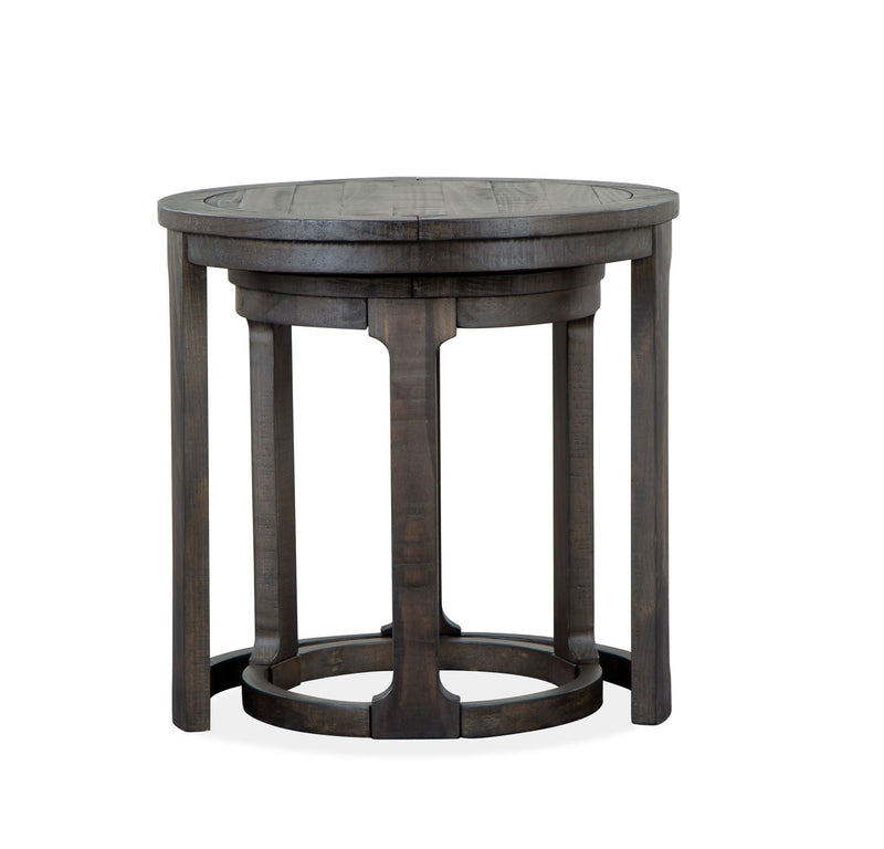 Boswell - Round Nesting End Table - Peppercorn, photo 2 of 7